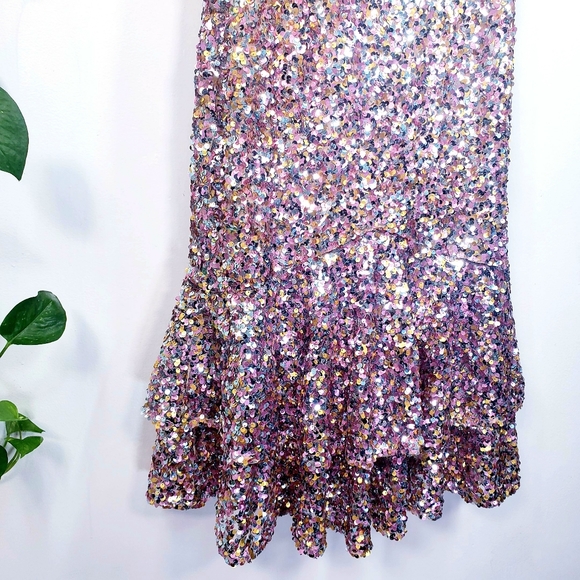 New ADRIANNA PAPELL Shiny Trumpet Holiday Dress - Picture 10 of 11